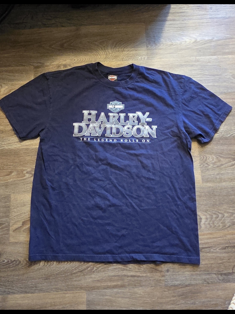 Harley-Davidson Navy Blue Graphic Logo Short Sleeve Tee